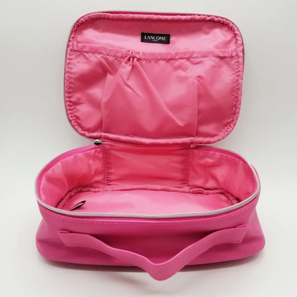 NEW Lancome Pink Cosmetics Makeup‎ Bag Limited Edition 9.5